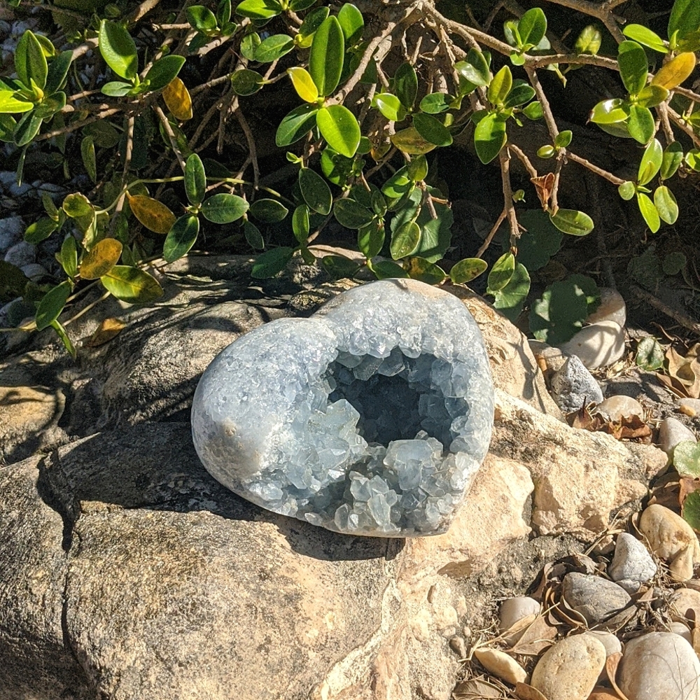 Celestite Heart 💙 crystal druzy natural stone 6.5lbs